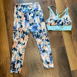 Marika matching sports bra and leggings set! Hardly worn!